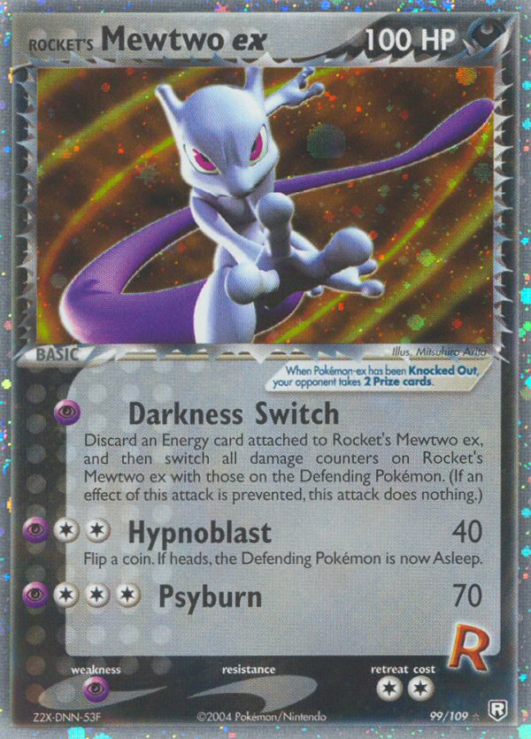 Rocket's Mewtwo ex — illustrated card