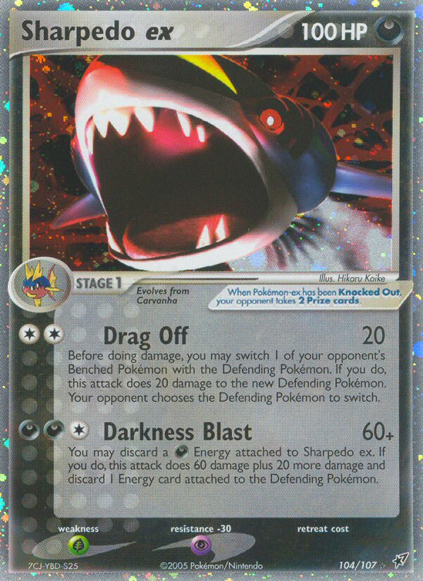 Sharpedo ex — illustrated card