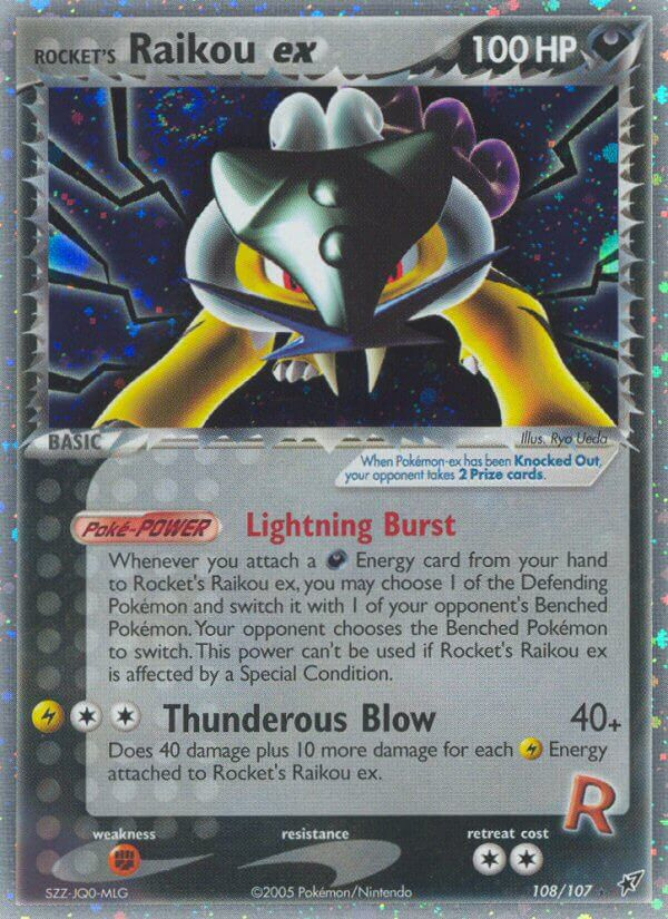 Rocket's Raikou ex — illustrated card