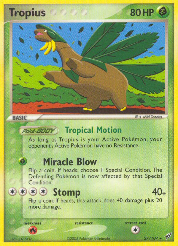Tropius — illustrated card
