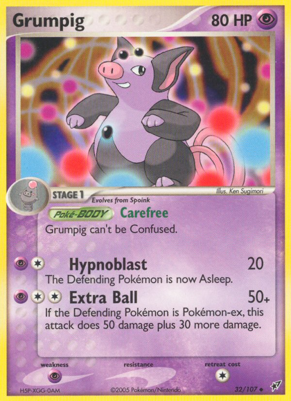Grumpig — illustrated card