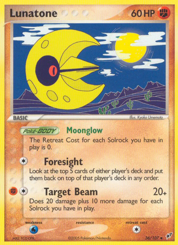 Lunatone — illustrated card