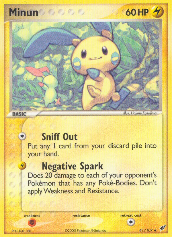 Minun — illustrated card