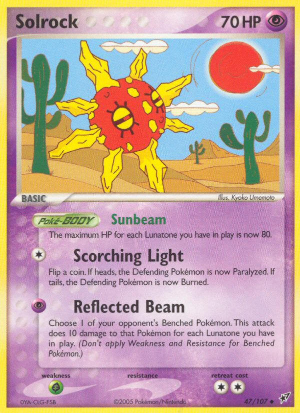 Solrock — illustrated card