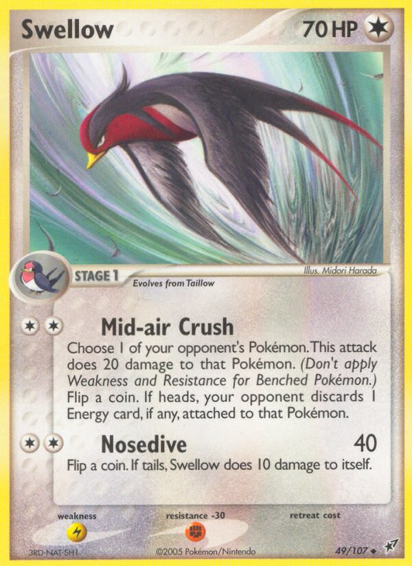 Swellow — illustrated card
