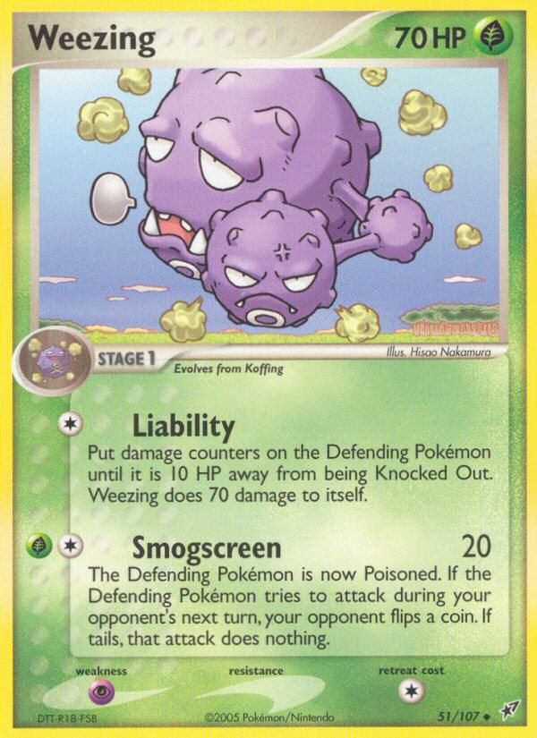 Weezing — illustrated card