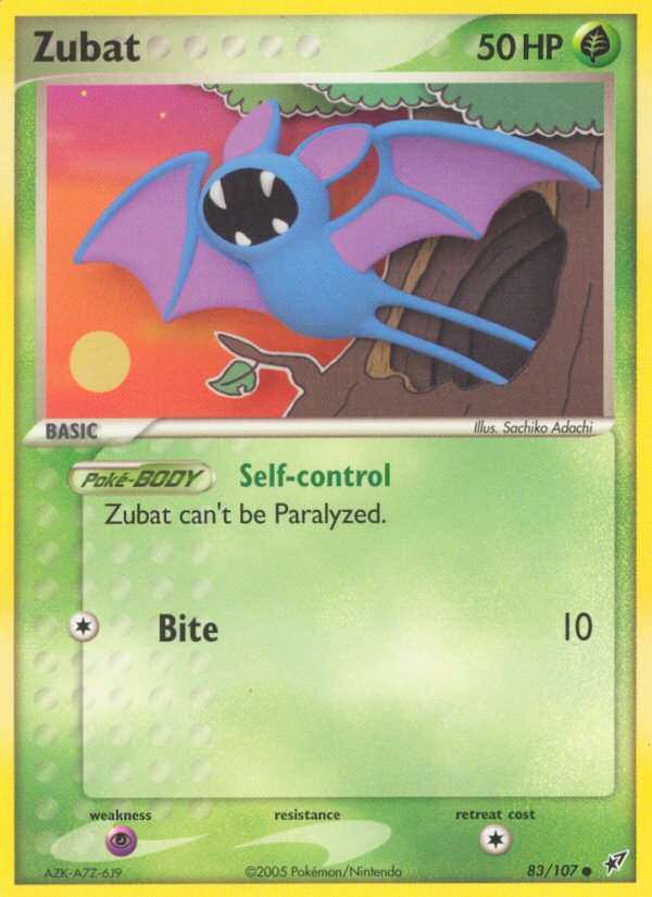 Zubat — illustrated card