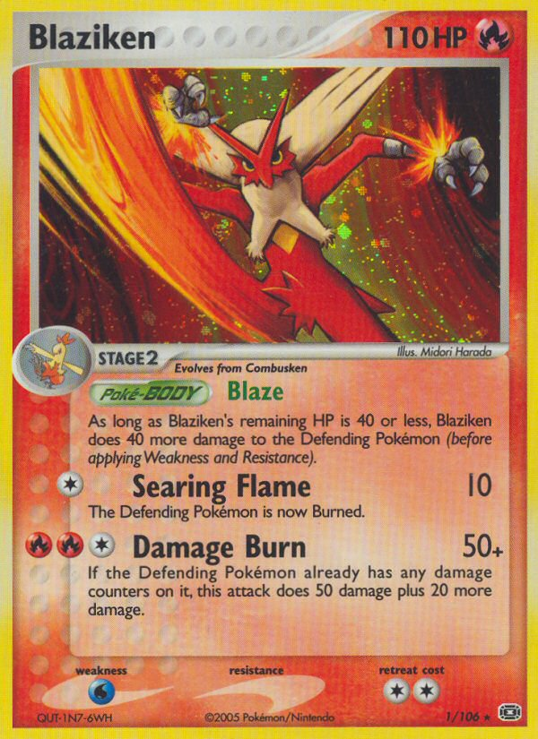 Blaziken — illustrated card
