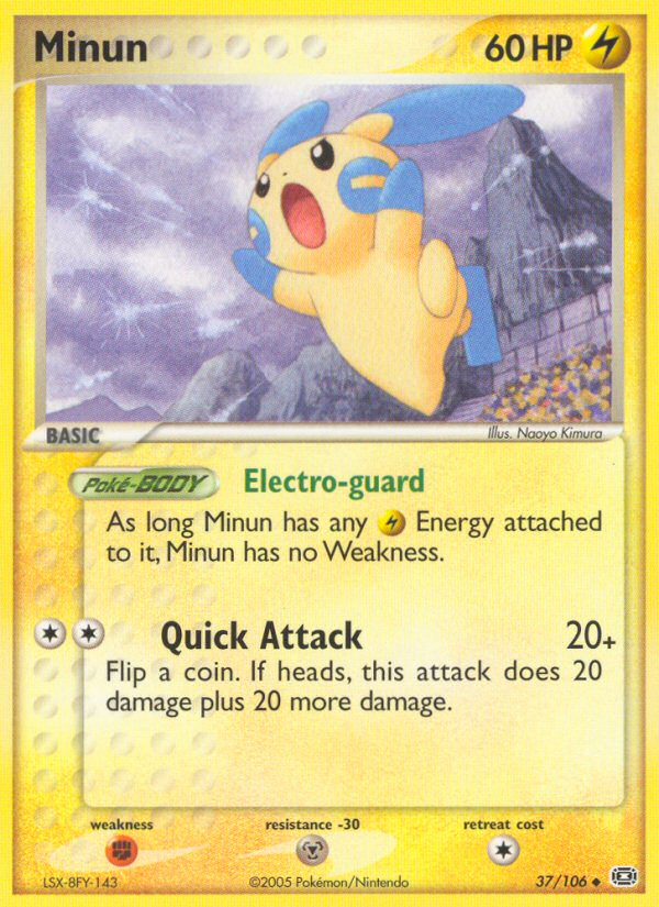 Minun — illustrated card