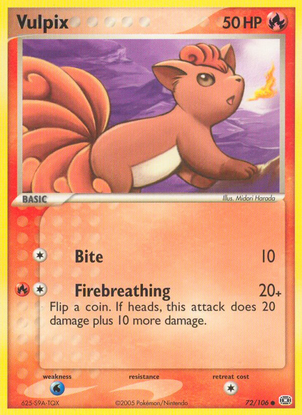 Vulpix — illustrated card