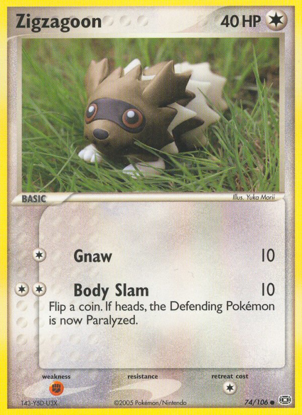 Zigzagoon — illustrated card
