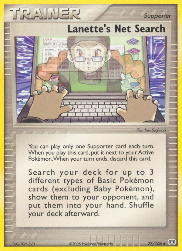 Lanette's Net Search — illustrated card