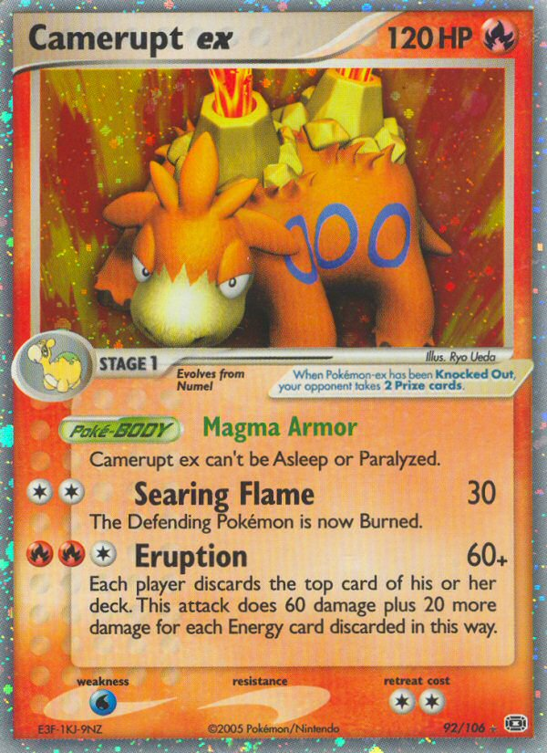 Camerupt ex — illustrated card