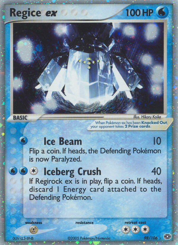 Regice ex — illustrated card