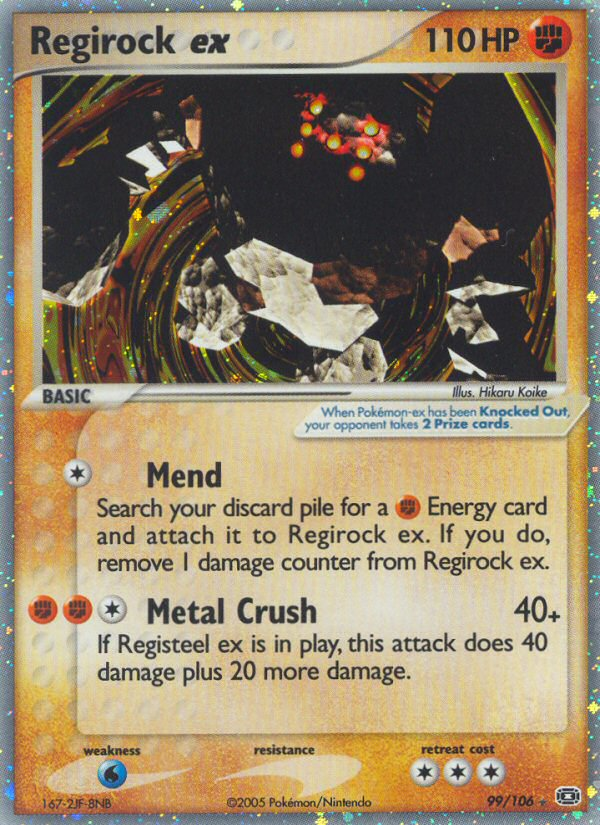 Regirock ex — illustrated card