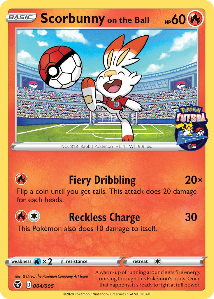 Scorbunny on the Ball — illustrated card