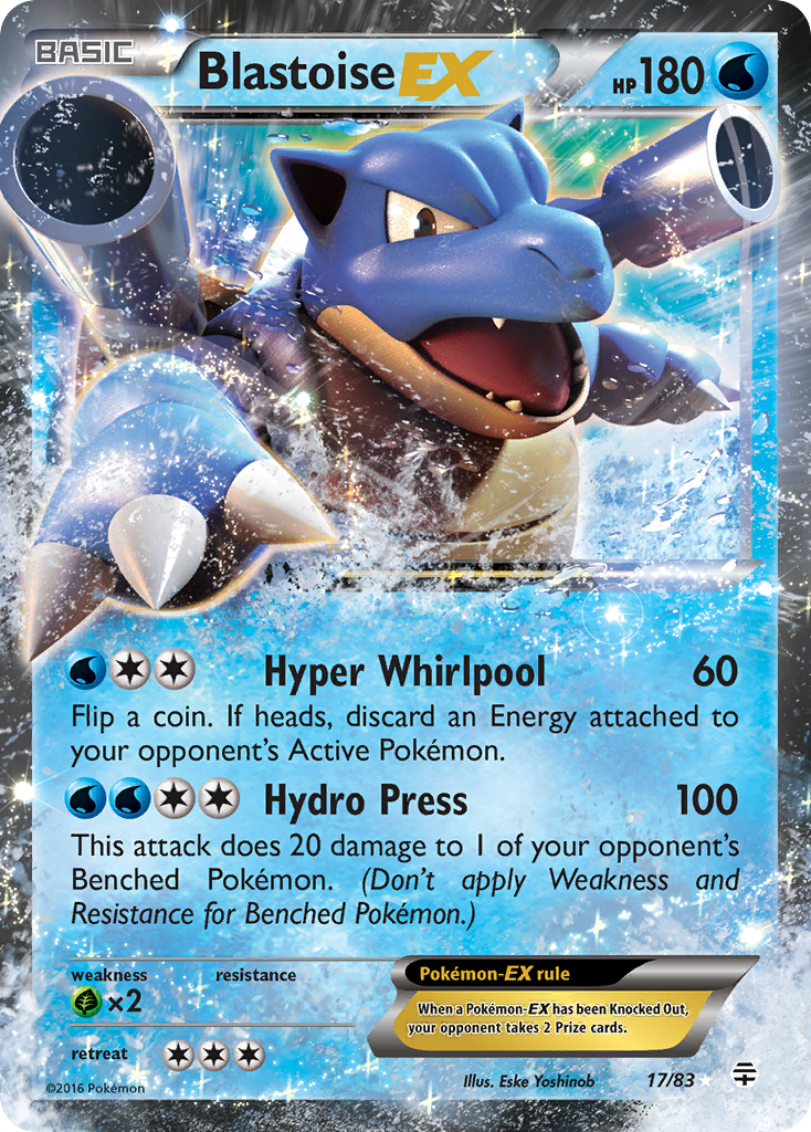 Blastoise-EX — illustrated card