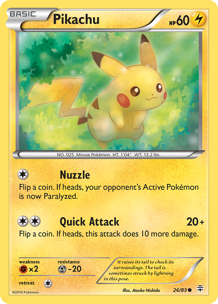 Pikachu — illustrated card