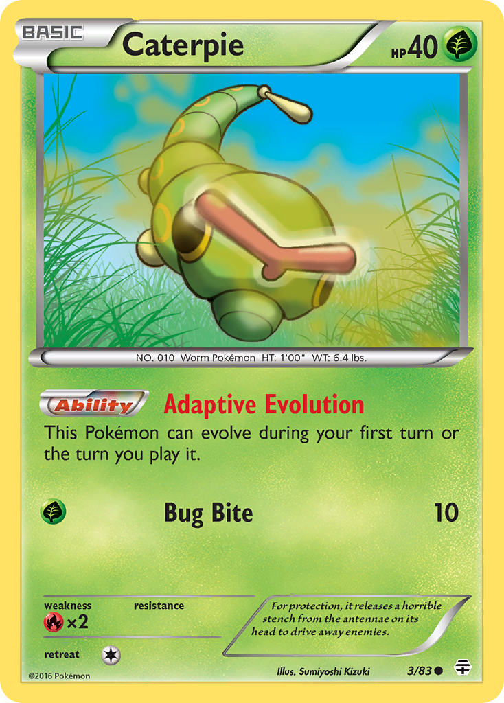 Caterpie — illustrated card