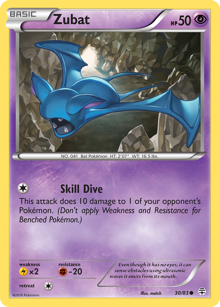 Zubat — illustrated card
