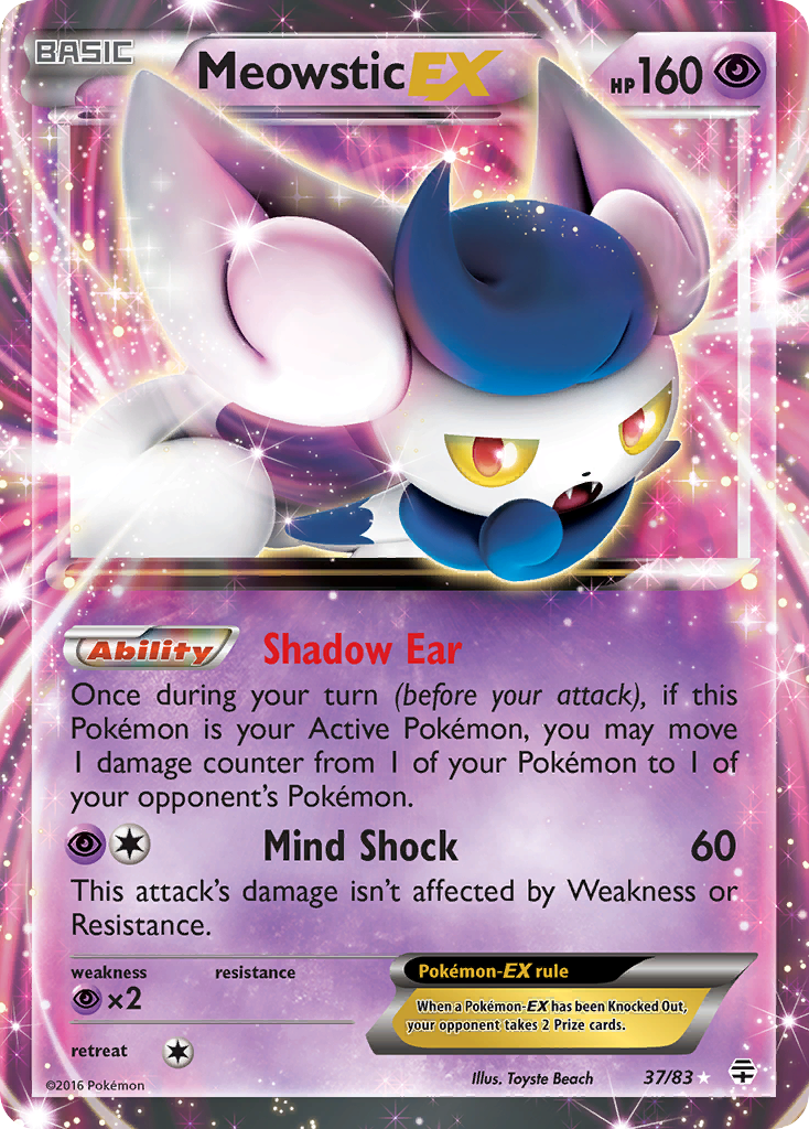 Meowstic-EX — illustrated card