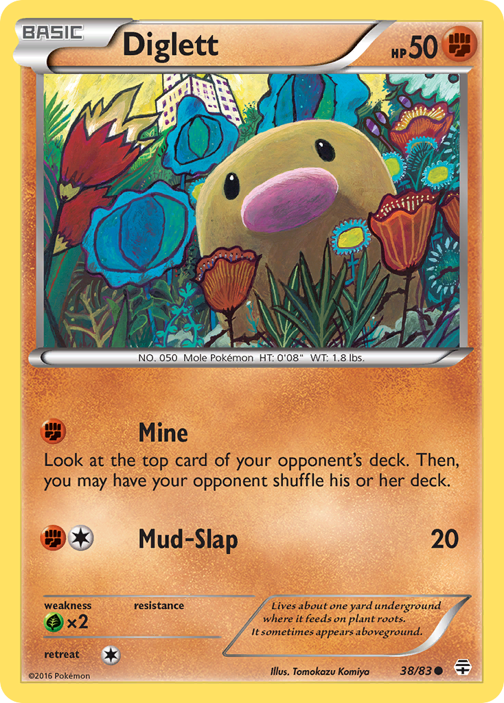 Diglett — illustrated card