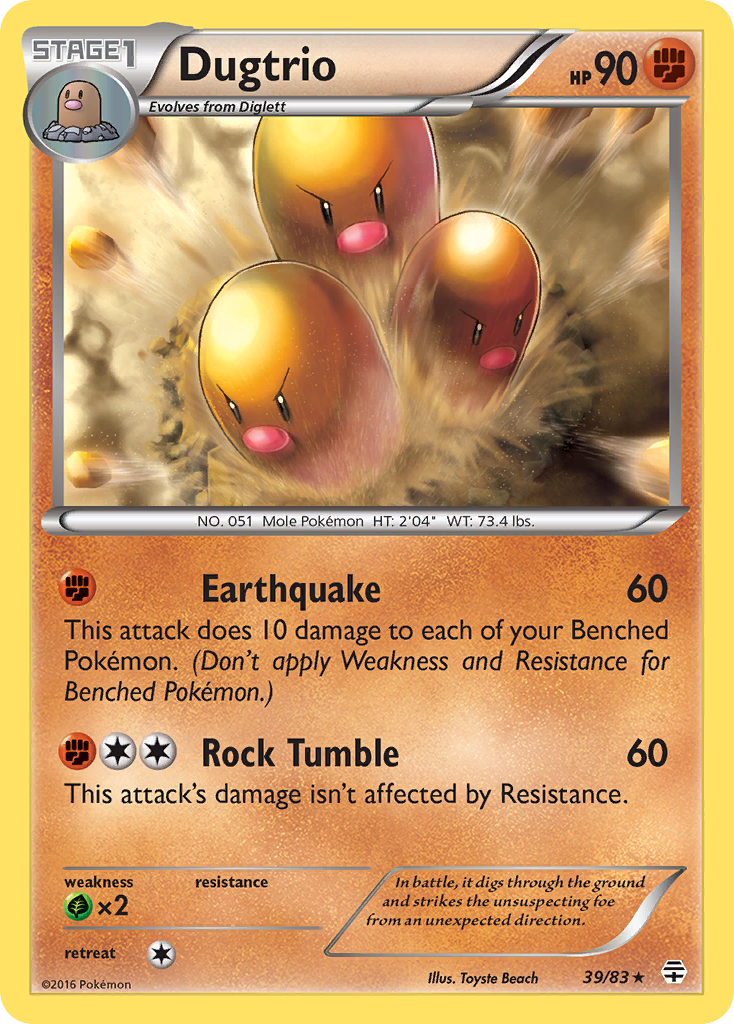 Dugtrio — illustrated card