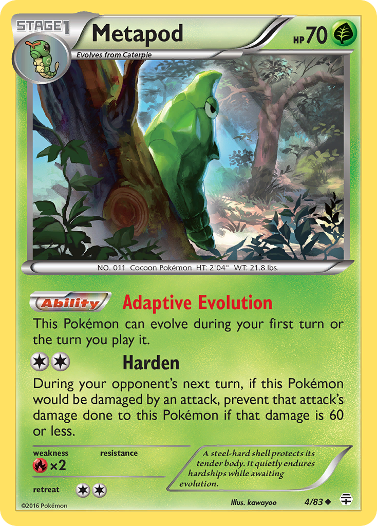 Metapod — illustrated card