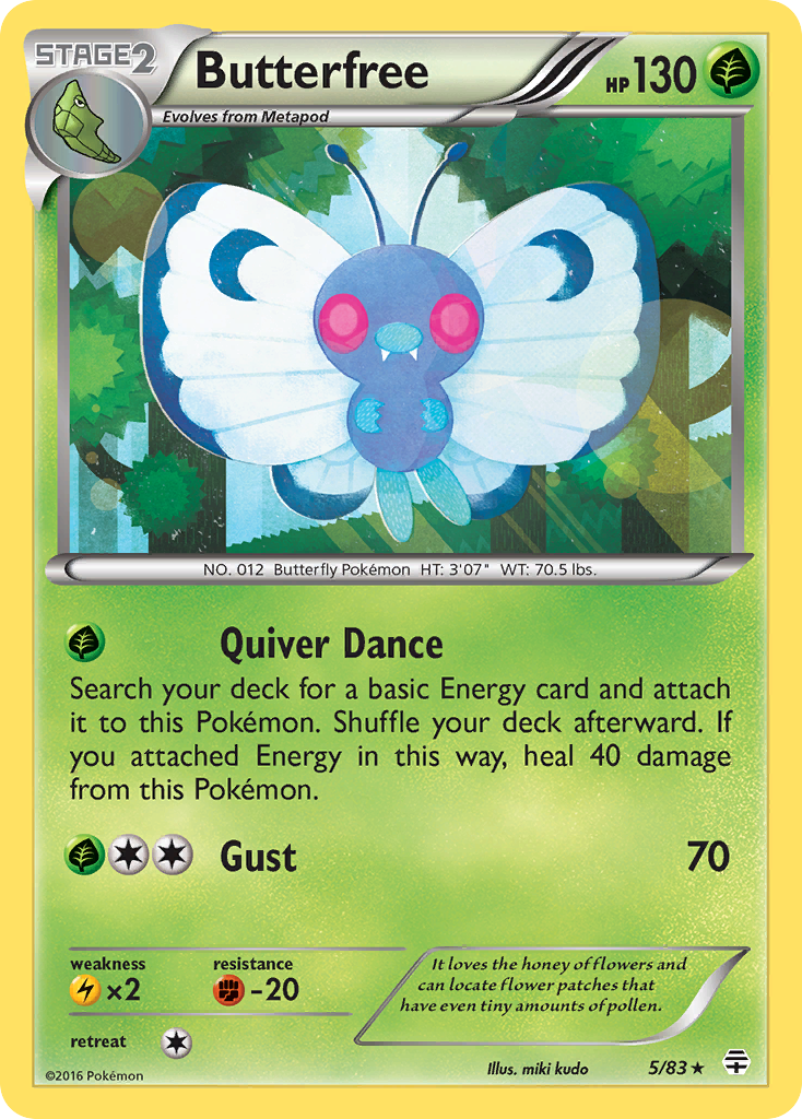 Butterfree — illustrated card