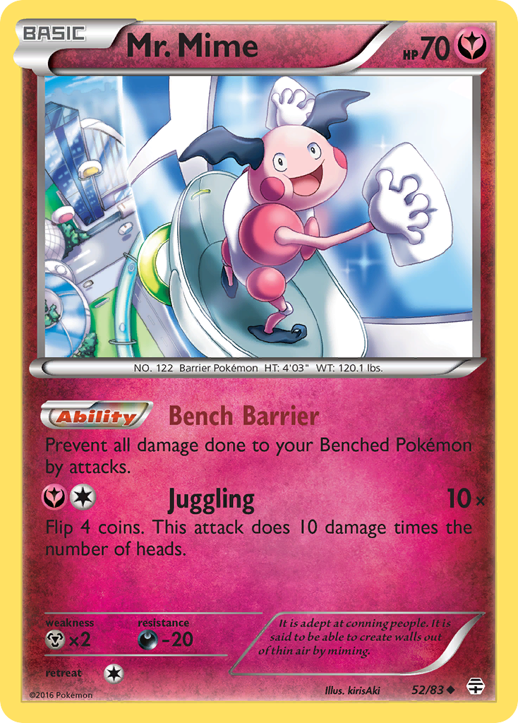 Mr. Mime — illustrated card