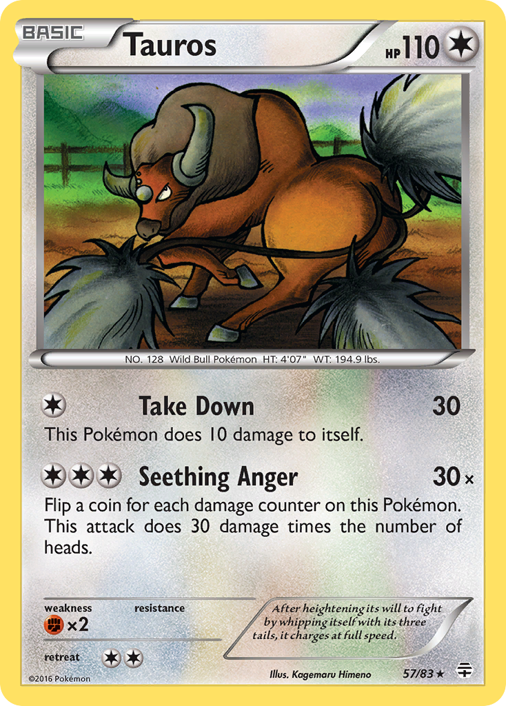 Tauros — illustrated card
