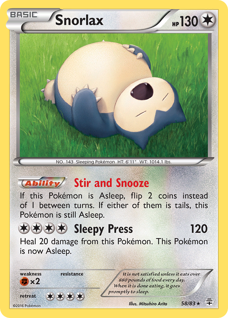 Snorlax — illustrated card