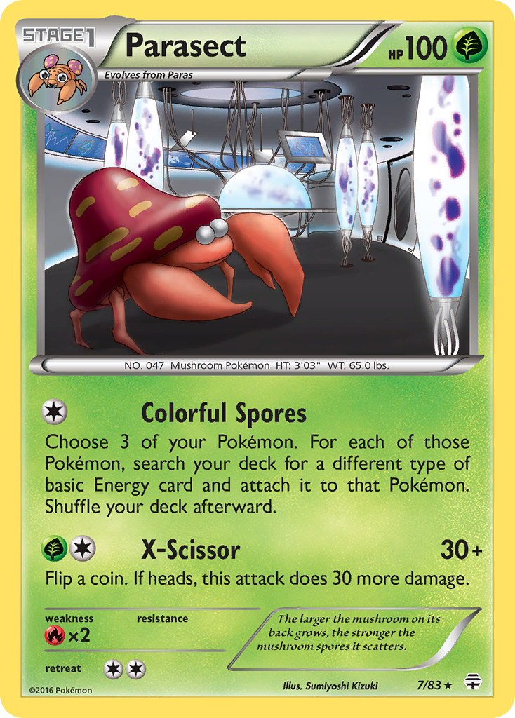 Parasect — illustrated card