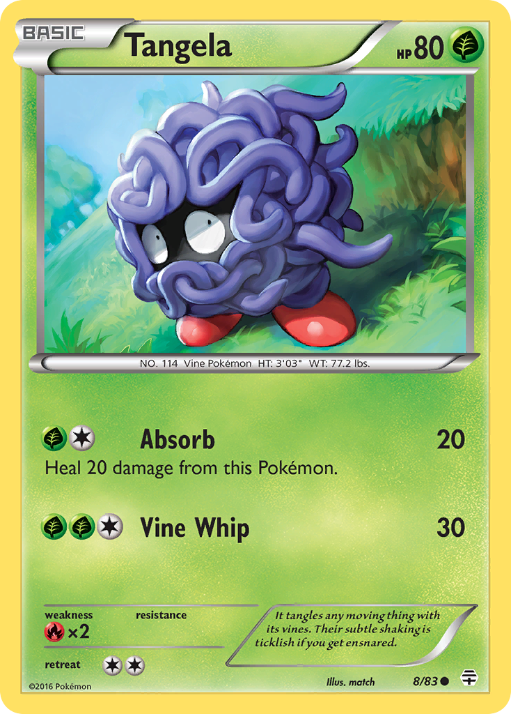 Tangela — illustrated card