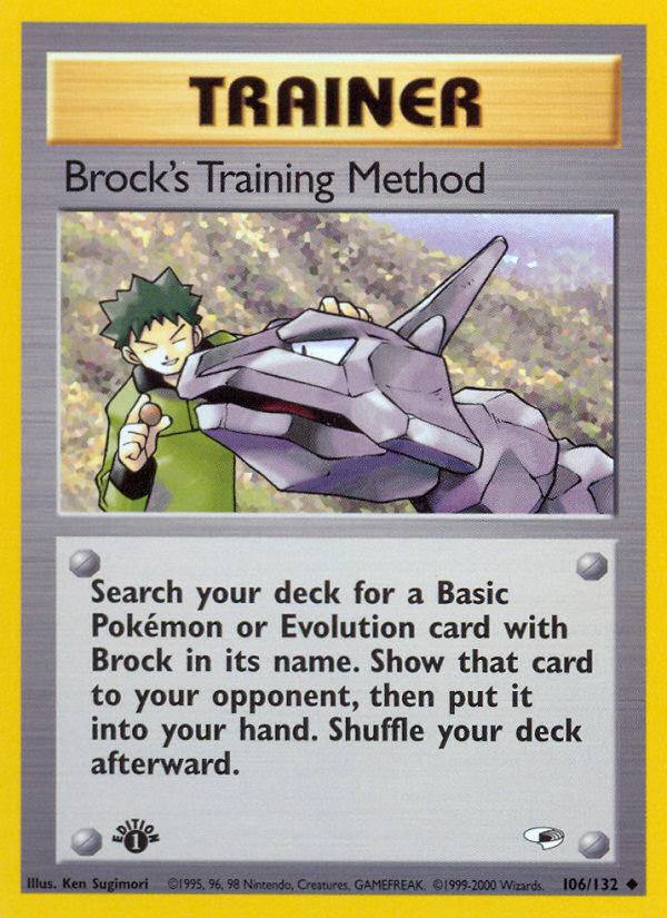 Brock's Training Method — illustrated card