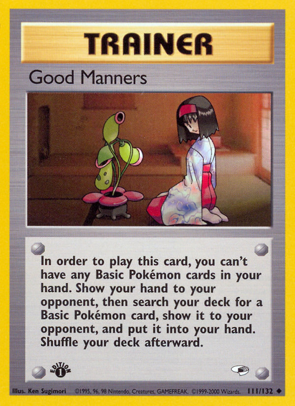 Good Manners — illustrated card
