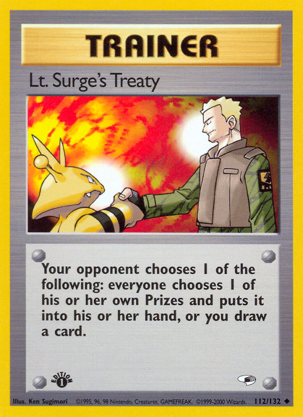 Lt. Surge's Treaty — illustrated card