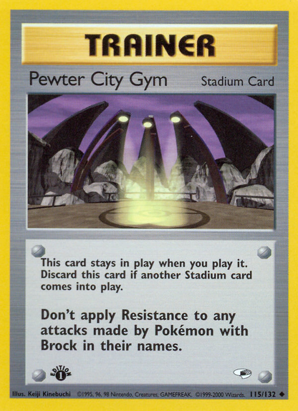 Pewter City Gym — illustrated card