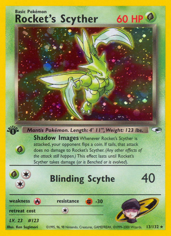 Rocket's Scyther — illustrated card