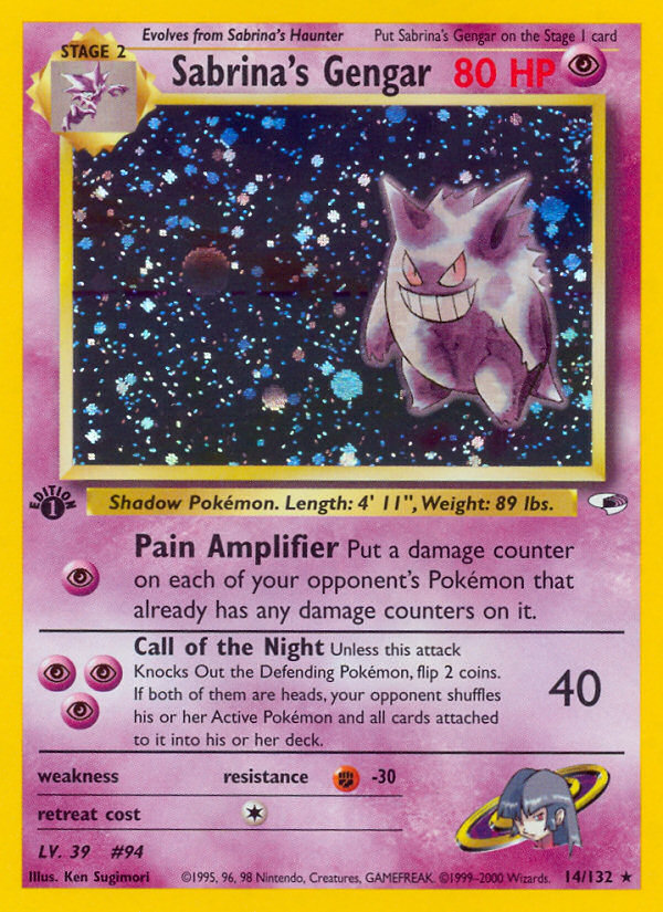 Sabrina's Gengar — illustrated card