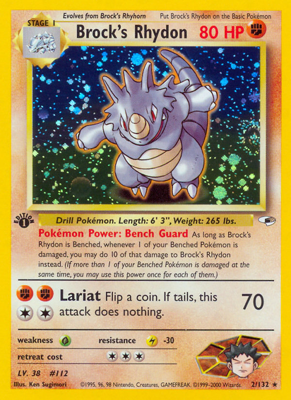 Brock's Rhydon — illustrated card