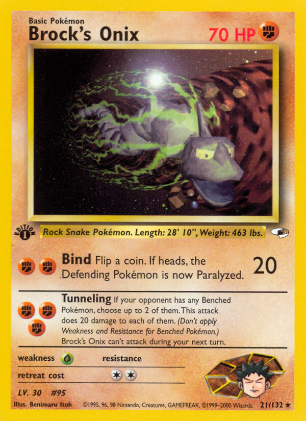 Brock's Onix — illustrated card