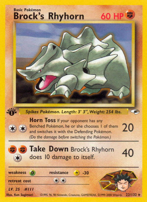 Brock's Rhyhorn — illustrated card