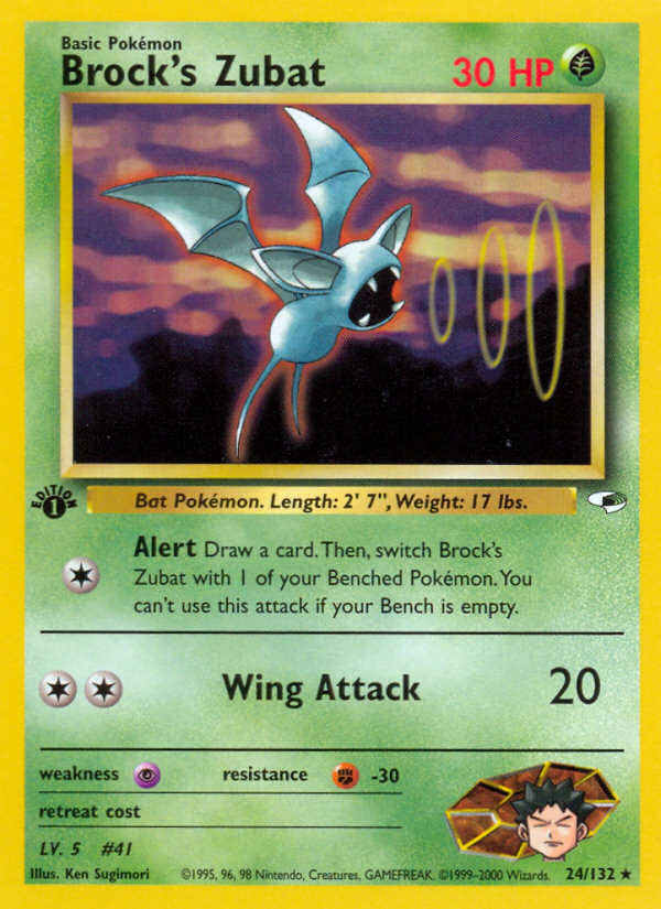Brock's Zubat — illustrated card