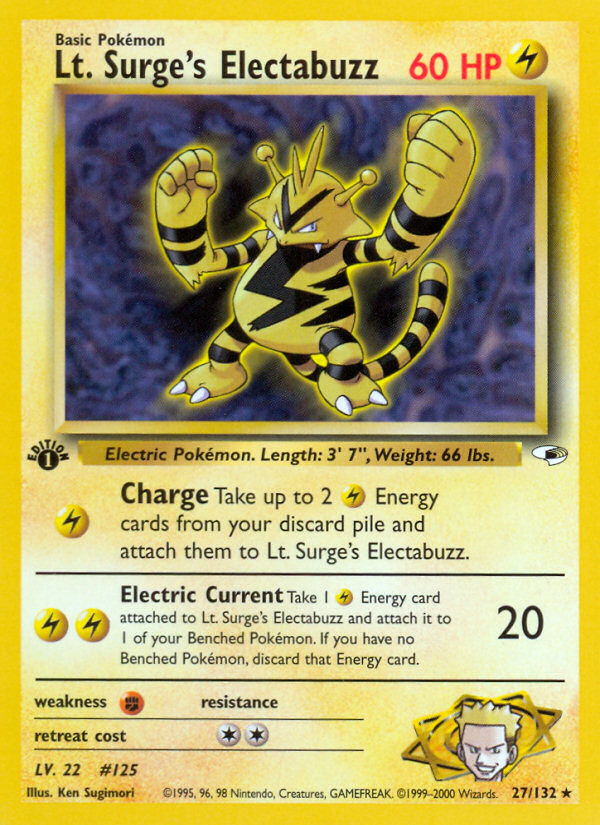 Lt. Surge's Electabuzz — illustrated card
