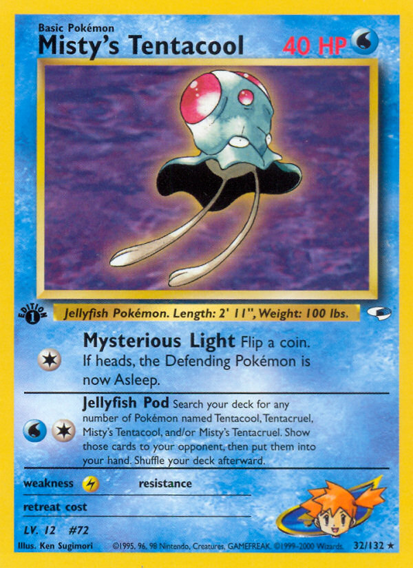 Misty's Tentacool — illustrated card