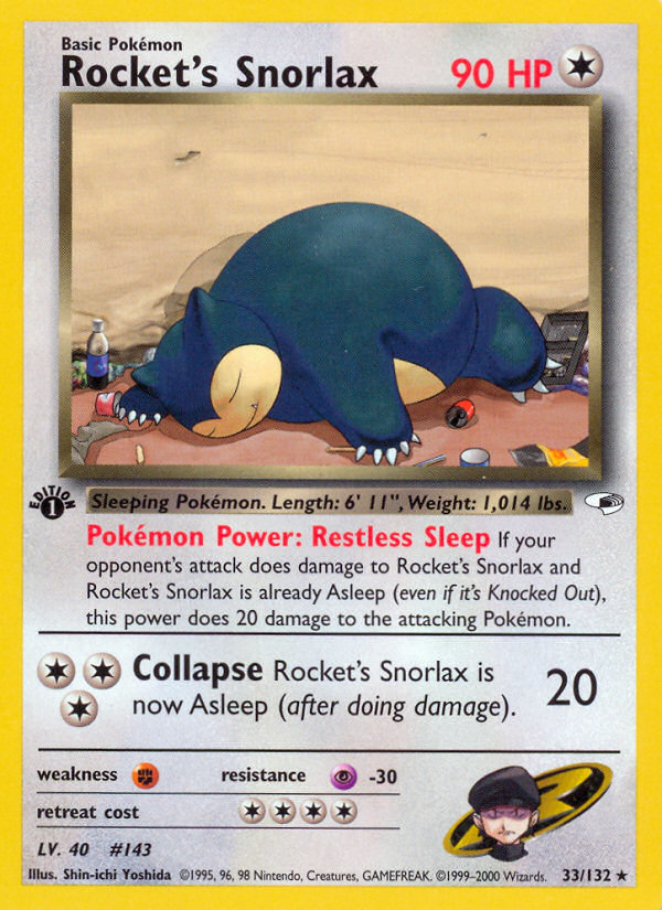 Rocket's Snorlax — illustrated card