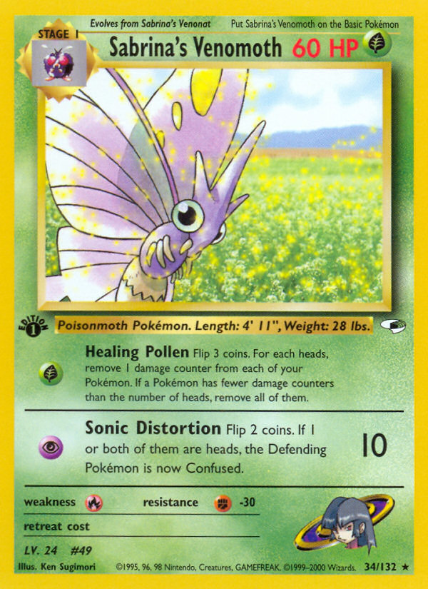 Sabrina's Venomoth — illustrated card