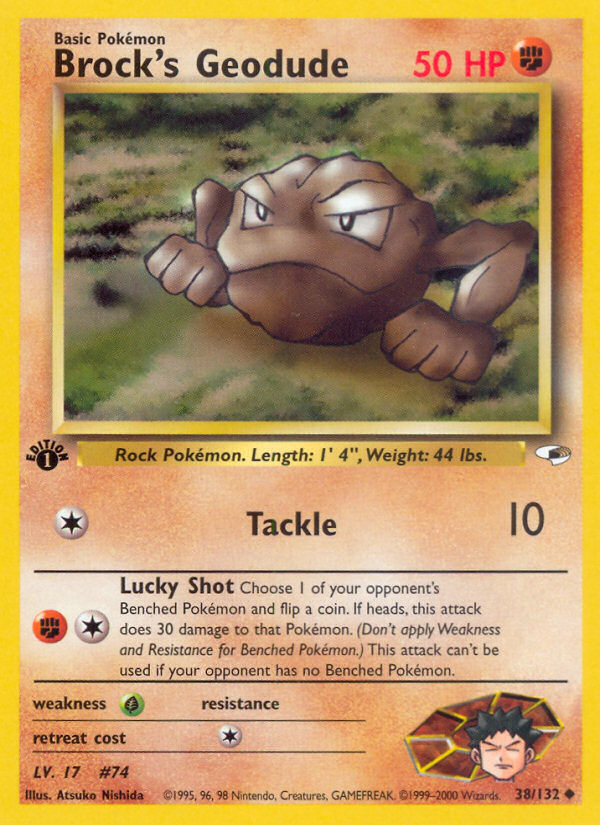 Brock's Geodude — illustrated card