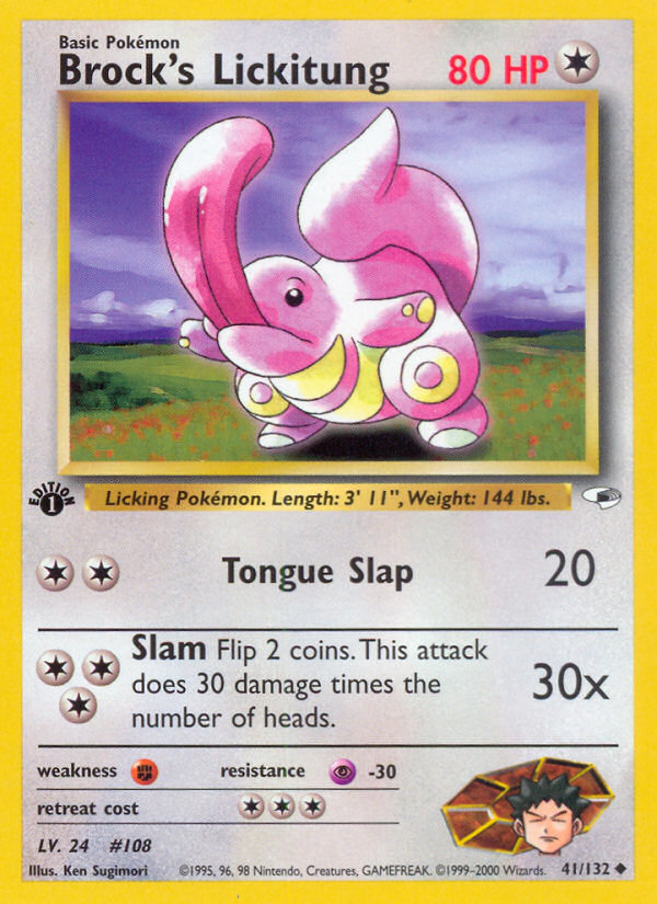 Brock's Lickitung — illustrated card
